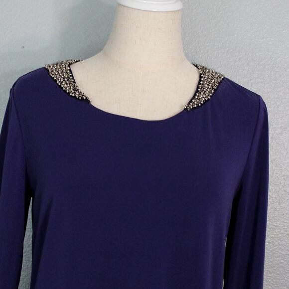 Daisy Fuentes Embellished Blouse Size S - Picture 2 of 10